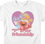 Elmo T-shirt Sesame Street Retro TV F is for Friendship graphic tee SST197