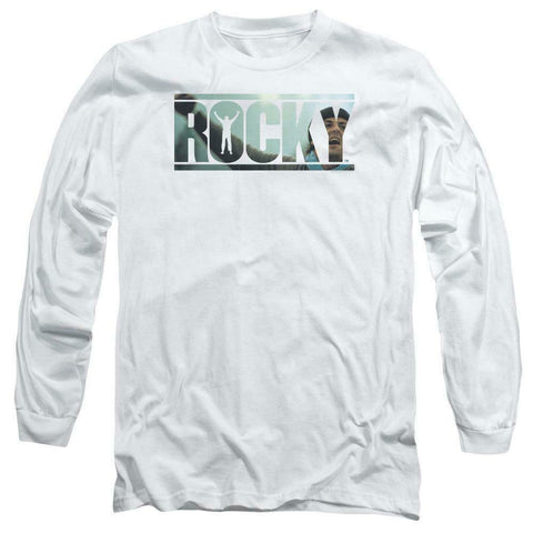 Rocky Retro Boxing Movie Balboa Creed graphic long sleeve white T-shirt MGM239