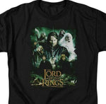 The Lord of the Rings Epic Trilogy Aragorn, Gandalf, Frodo graphic tee
