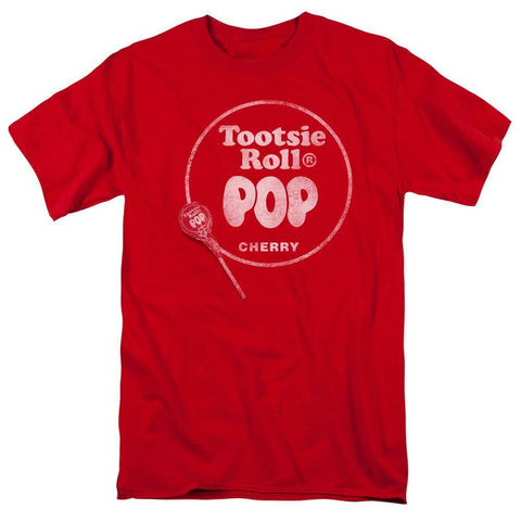Tootsie Roll T-shirt Blow Pop Cherry cotton red graphic tee TR111