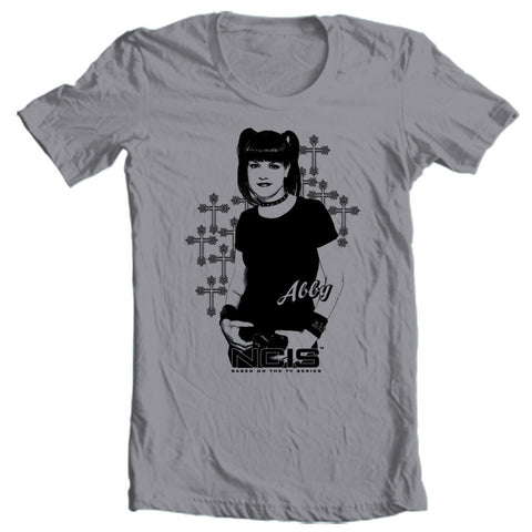 NCIS Abby Sciuto Gothic T-shirt gray cotton emo punk graphic tee CBS973