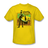 Charlie and Chocolate Factory T-shirt 100% cotton movie graphic gold tee WBM126