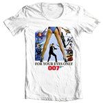 James Bond T-shirt 007 For Your Eyes Only retro vintage 1970s movie tee shirt