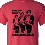 Texas Chainsaw Massacre T-shirt heather red regular fit graphic cotton blend