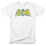 Batman Logo T-shirt SuperFriends retro 80s cartoon DC white graphic tee DCO209B