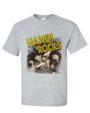 Hanoi Rocks T Shirt retro 1980s heavy metal vintage glam rock gray graphic tee