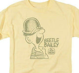Beetle Bailey T-shirt adult regular fit yellow cotton graphic tee KSF176