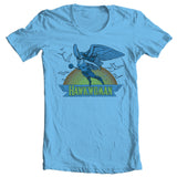 Hawkwoman T-shirt men's classic fit blue cotton graphic printed tee DC DCO183