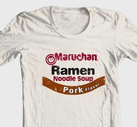 Ramen Noodles Label T-shirt Free Shipping distressed vintage style cotton tee