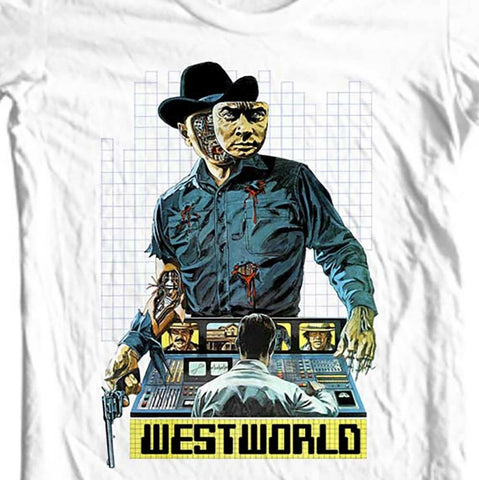 Westworld retro 1970s sci fi movie tee shirt for sale online