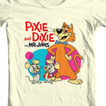 Pixie and Dixie and Mr. Jinx t-shirt 1970s Saturday morning cartoon graphic tee