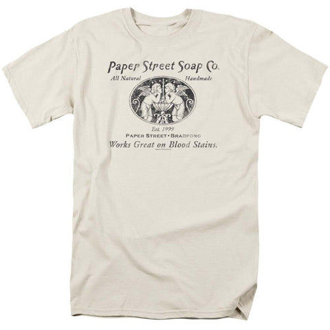 Fight Club T-shirt Paper Street Soap regular fit cotton graphic beige tee
