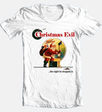 Christmas Evil t-shirt retro horror slasher movie cotton white tee