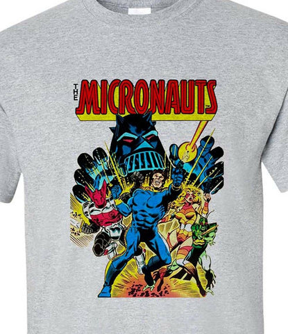 Micronauts T-shirt 80s retro comics toys graphic tee cotton blend graphic tee