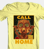 Mac and Me T-shirt Phone Home retro 80s 90s movie cotton yellow graphic tee