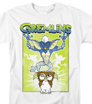 Gremlins Mogwai T-shirt retro 80s movie distressed  graphic cotton white tee