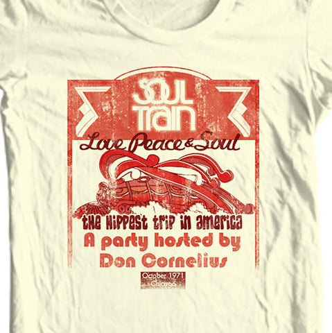 Soul Train Hippest Trip T-shirt Don Cornelius disco funk jazz  music 70s TV tee throwback design t shirts for sale