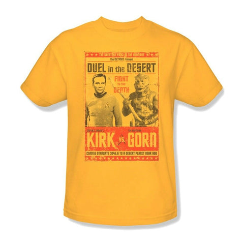 Star Trek Kirk vs Gorn T-shirt Free Shipping original TV series cotton throwback design tshirt for sale