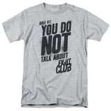 Fight Club T-shirt First Rule regular fit cotton blend sports grey graphic tee