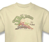 Soul Train T-shirt men's classic fit tan cotton graphic printed tee ST107