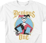 DC Comics Harley Quinn T-shirt gray cotton graphic tee shirt BM2886