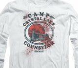 Friday the 13th Jason Camp Crystal Lake Counselor Horror Long Sleeve Tee WBM638