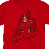 Robin Night Wing Batman DC Comics Retro red graphic cotton t-shirt BM2021