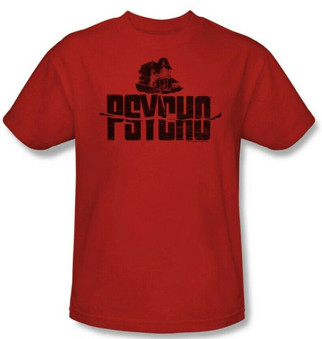 Psycho House T-shirt men's classic fit red cotton graphic printed tee UNI201