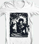 Edward Scissorhands Dog Photo t-shirt graphic white tee