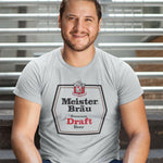 Meister Brau T-shirt - Retro Beer Brewed Perfection - Logo Graphic Tee - Adult Regular Fit