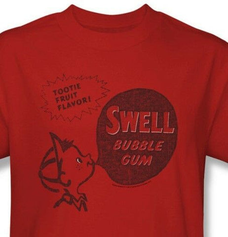 Swell Bubble Gum T-shirt Vintage style candy cotton distressed red tee Dubble Bubble