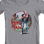 Repo Man T-shirt vintage 1980 retro classic movie 100% cotton graphic white tee