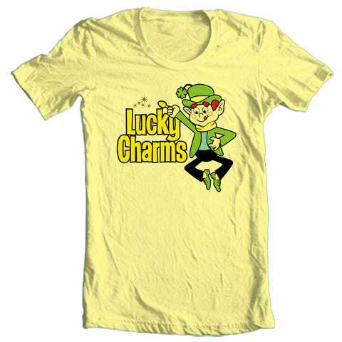 Lucky Charms T shirt classic 70s 80s cereal brand retro graphic 100% cotton tee
