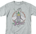 The Joker T-shirt DC comic book Batman super villain cartoon grey tee for sale online store
