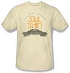 Soul Train T-shirt men's regular fit tan cotton graphic tee crew neck ST118