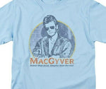 MacGyver Retro 80s adventure action TV series blue graphic t-shirt CBS1640