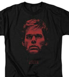 Dexter t-shirt bloody face graphic television show printed cotton tee SHO359 black