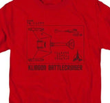 Star Trek Retro 60s Sci-Fi series Klingon Battlecruiser graphic t-shirt CBS1383