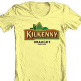 Kilkenny Irish Beer T-shirt bar Ireland 100% cotton graphic printed yellow tee