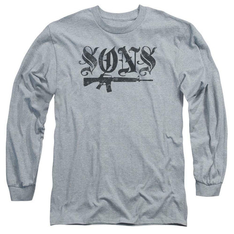 Sons of Anarchy American Crime TV series long sleeve graphic gray t-shirt SOA160