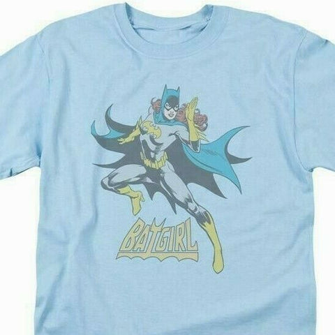 Batgirl T-shirt SuperFriends retro 80s cartoon DC blue graphic tee DCO553