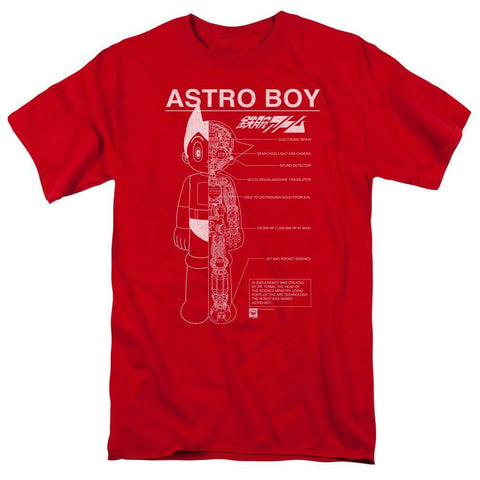 Astro Boy t-shirt Mechanical design Retro 80's TV cartoon graphic tee ABOY104