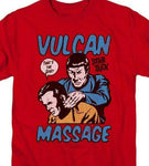 Star Trek t-shirt Kirk and Spock Vulcan Massage graphic tee for sale