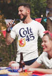 Colt 45 t-shirt beer cotton graphic retro 80's white tee