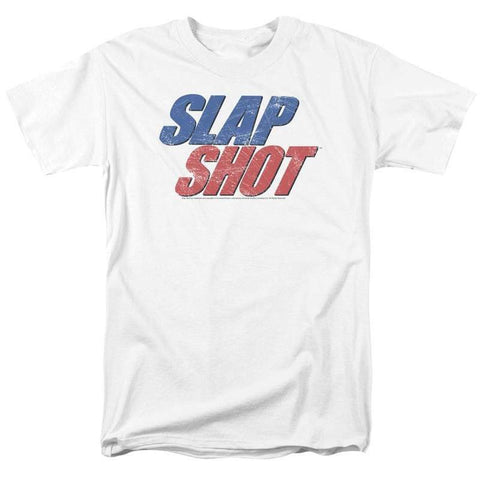 Slap Shot T-shirt men's classic fit white cotton graphic printed tee UNI960