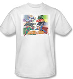 Justice League JLA T-shirt white cotton graphic tee super hero comics JLA234