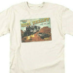 Back To Future 3 Hill Valley Postcard T-shirt men's reg fit cotton tee retro 80's throwback design tshirts