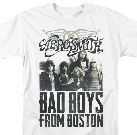 Aerosmith T-shirt Bad Boys Boston men's regular fit 100% cotton tee