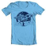 Star Trek Enterprise T-shirt original series cotton Kirk Spock blue tee throwback design tshirts for sale