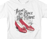 Wizard of Oz There's No place like home t-shirt Dorothy Tin Man Cowardly Lion and Scarecrow white cotton graphic tee